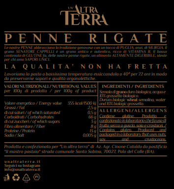 Penne Rigate - Wholemeal 500g