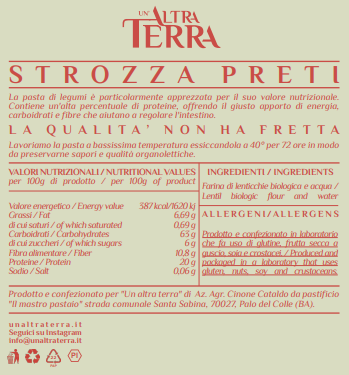 Strozza Preti - Lenticchie Rosse 250g
